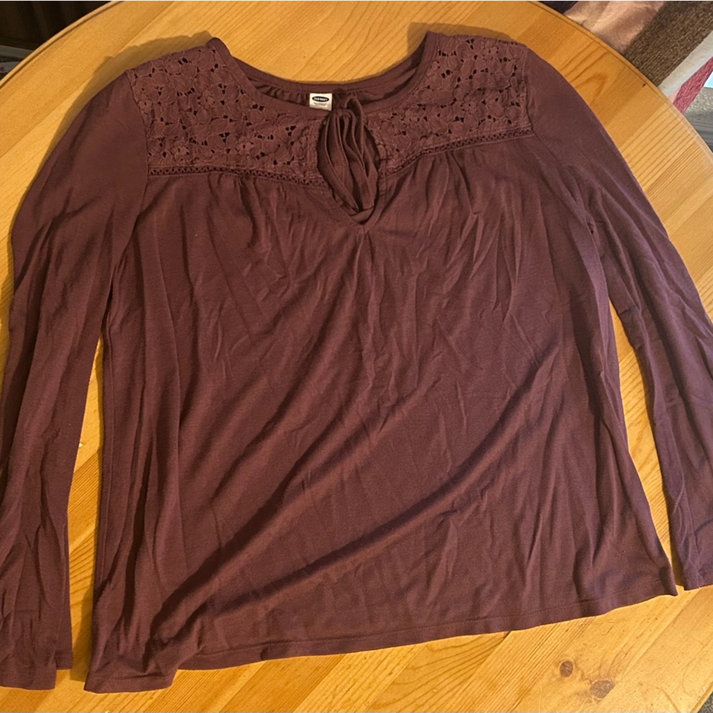 Floral lacy long sleeve shirt